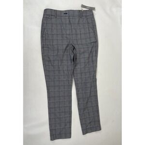 Loft High Waist Curvy Skinny Fitted Glen Plaid Pants Womens Size 6
